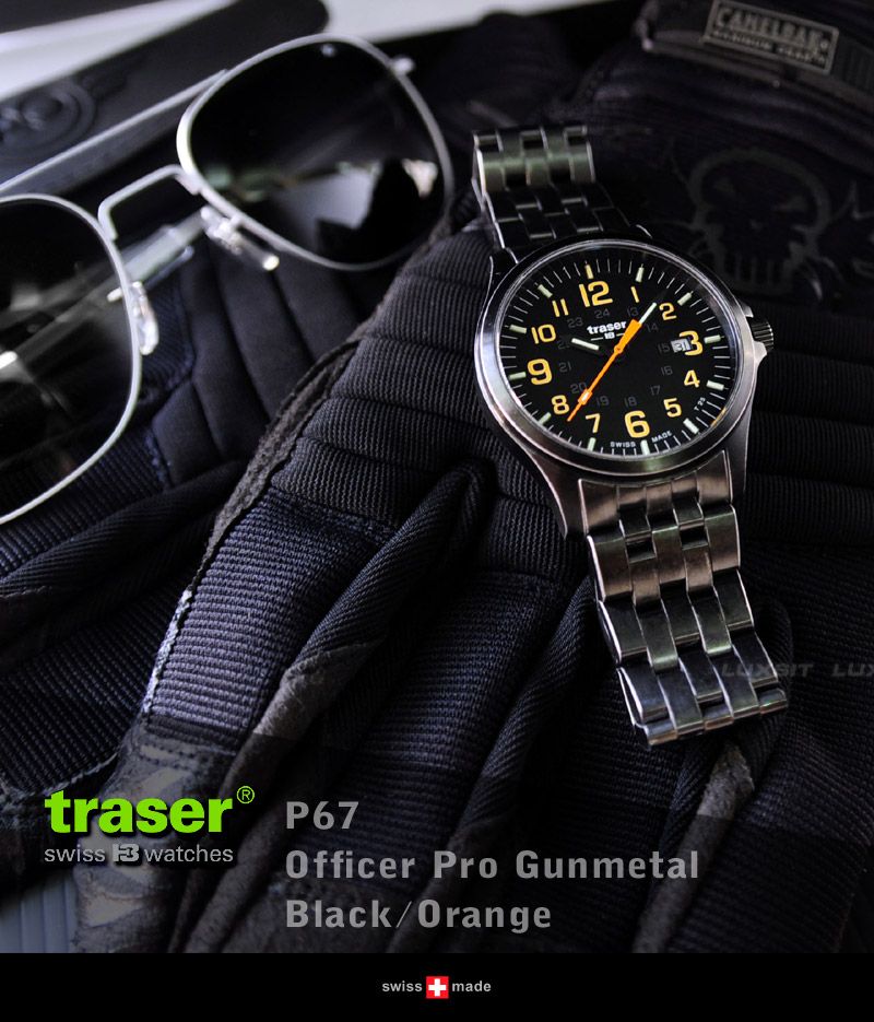 Traser officer pro gunmetal on sale black