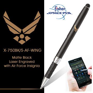 Fisher  Stylus Space Pens 觸控兩用筆-霧黑色X-750BK/S-AF-WING