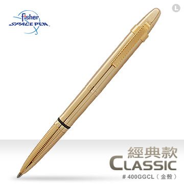 Fisher Space Pen Classic 子彈型太空筆-金殼400GGCL