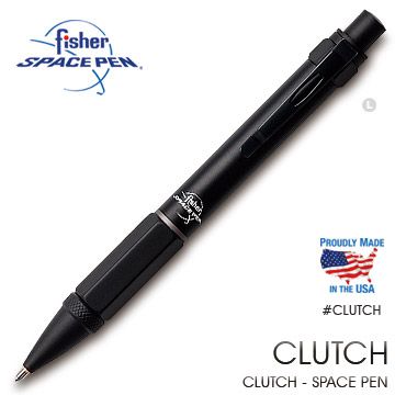 Fisher  Space Pen CLUTCH 黑色陽極氧化鋁製太空筆(附黑色筆夾)