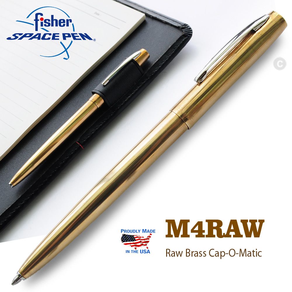 Fisher  Space Pen M4 系列Cap-O-Matic 黃銅太空筆(#M4RAW)