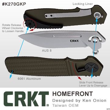 CRKT  Homefront可拆式折刀#K270GKP