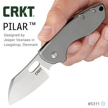 CRKT PILAR 銀色平刃折刀(#5311)