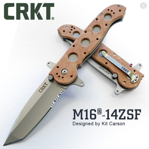 CRKT M16-14ZSF 特種部隊沙漠戰術折刀(半齒半刃)