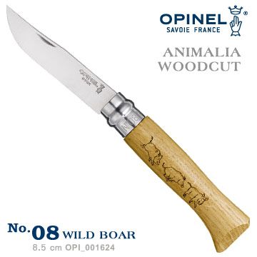 OPINEL  ANIMALIA - WOODCUT 法國刀動物圖騰系列-野豬圖騰(No.08 #OPI_001624)