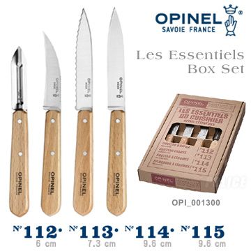 OPINEL  NATURAL ESSENTIALS BOX SET 法國不銹鋼廚房刀具件組(#OPI_001300)