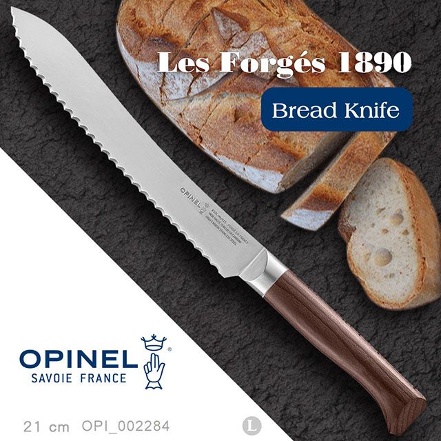 OPI NEL Les Forgs 1890 Bread Knife 法國多用途刀系列(山毛櫸木刀柄)-21cm麵包刀(#_002284)