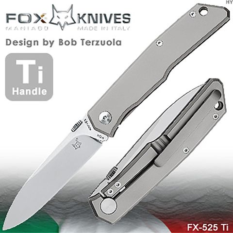 FOX KNIVES Terzuola 折刀/噴砂灰鈦柄#FX-525Ti