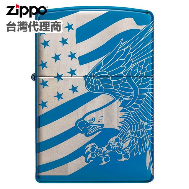 Zippo  High Polish Blue-Laser 360 防風打火機