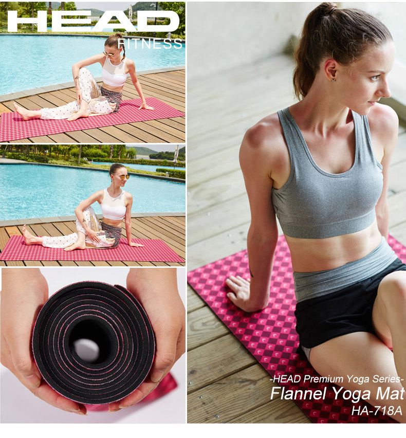 FITNESS-HEAD Premium Yoga Series-Flannel Yoga MatHA-718A