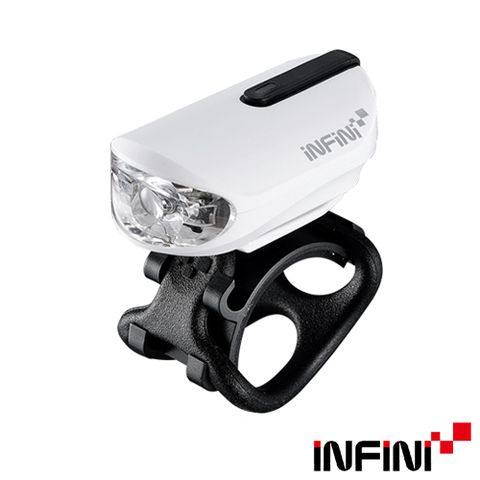 【INFINI】OLLEY I-210P 台灣製4模式100流明IPX4防水USB充電3W高亮度單車前燈/頭燈-白