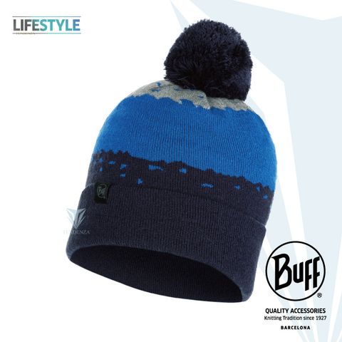 BUFF 9折!! Lifestyle BFL117850 TOVE-針織保暖毛球帽 夜色藍