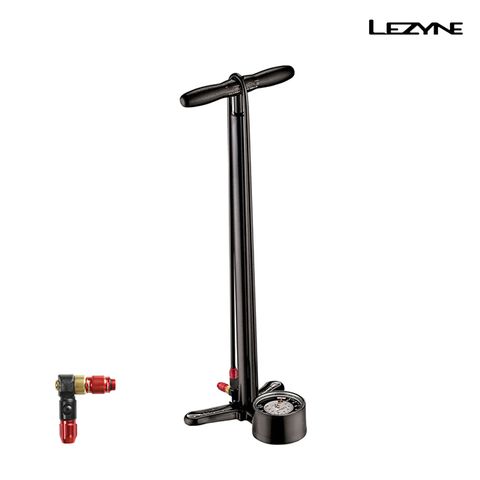 LEZYNE 傳統型立式打氣筒/CLASSIC FLOOR DRIVE  + ABS 1 PRO 金屬黑