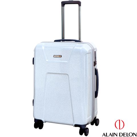 全台獨家夜光面板設計ALAIN DELON 亞蘭德倫 24吋星燦夜光系列行李箱(銀白)