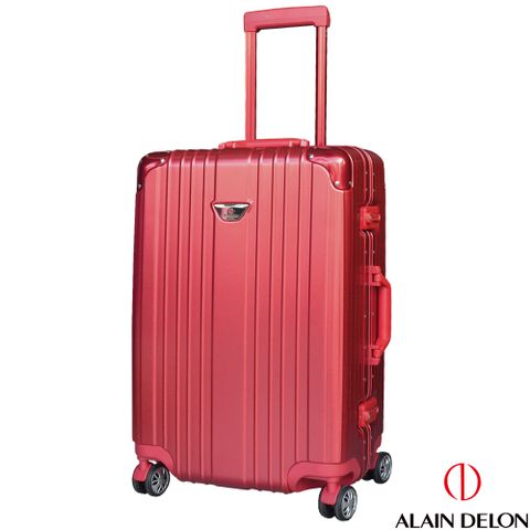 國家核可實驗室檢驗合格ALAIN DELON 亞蘭德倫 24吋流線雅仕系列行李箱 (紅)