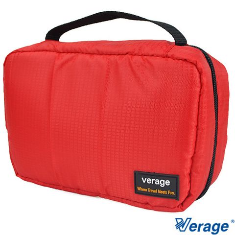 可摺疊收納Verage 維麗杰 多層次收納梳妝包 (紅)