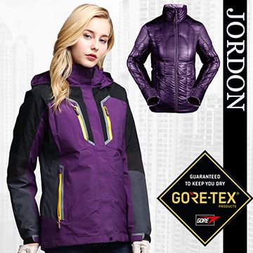 【FOX FRIEND 狐友】GORE-TEX+潑水羽絨 兩件式外套 女款 #1124