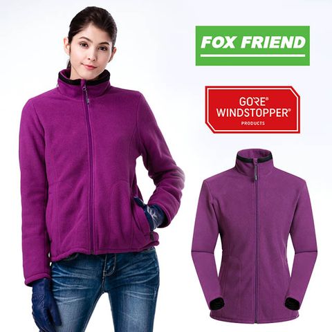 【FOX FRIEND 狐友】女款 WINDSTOPPER防風蓄暖外套 #728 紫色