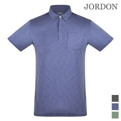 【JORDON 橋登】男款 吸濕/快乾/透氣 休閒POLO圓領衫 (淺灰/藍色/綠色) #28121
