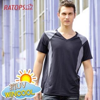 瑞多仕-RATOPS WINCOOL 男款 輕量透氣彈性涼感衣_DB8530 黑色