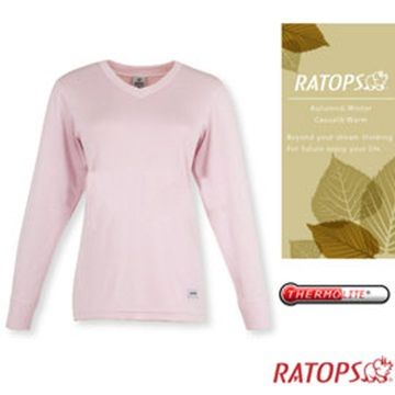 RATOPS 瑞多仕 - 女款 Thermolite 保暖V領內衣.排汗內衣_DB5086 淺粉紅