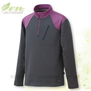 【FIT】男新款 內刷保暖上衣 / 內刷保暖系列 / 鐵礦灰 EW1102