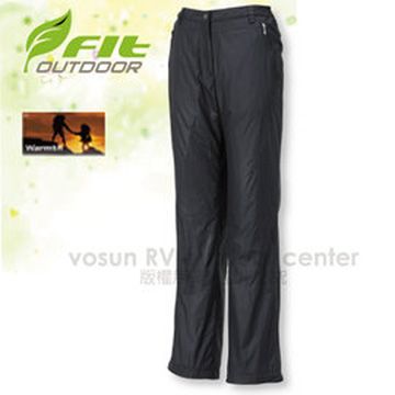 FIT 維特 女新款 天鵝絨抗風保暖長褲/內層刷毛保暖/科技灰 EW2804