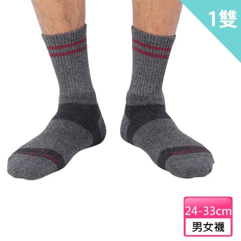 【Vital Salveo 紗比優】美麗諾羊毛登山保暖運動襪(遠紅外線機能除臭保暖長襪-台灣製造)