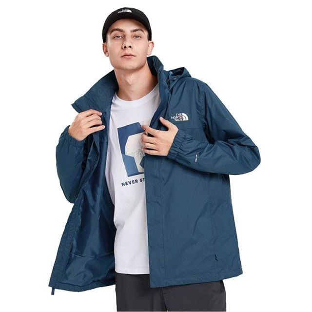 The North Face 北面 男新款 3效能_防水透氣防風耐磨連帽外套_49F7 都會藍 N