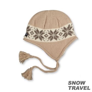 SNOW TRAVEL 雪之旅 SNOWTRAVEL 3M防風透氣保暖羊毛遮耳帽(駝黃)