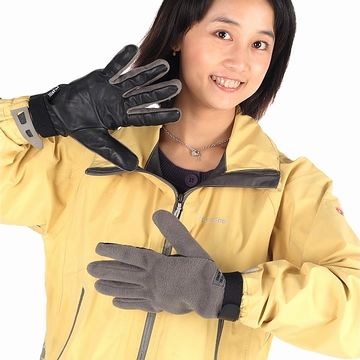 《SNOW TRAVEL》小羊皮WINDBLOC灰色防風保暖手套