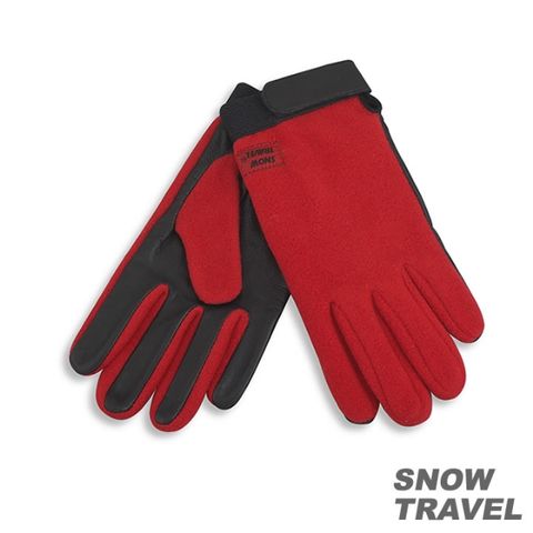 SNOWTRAVEL WINDBLOC防風保暖手套(小羊皮) (紅色)