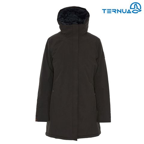 TERNUA 女Gore-Tex防水透氣連帽保暖長外套1643046 / 9937黑色