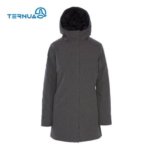 TERNUA 女環保紗防水透氣連帽保暖外套1643071 / 5775灰色