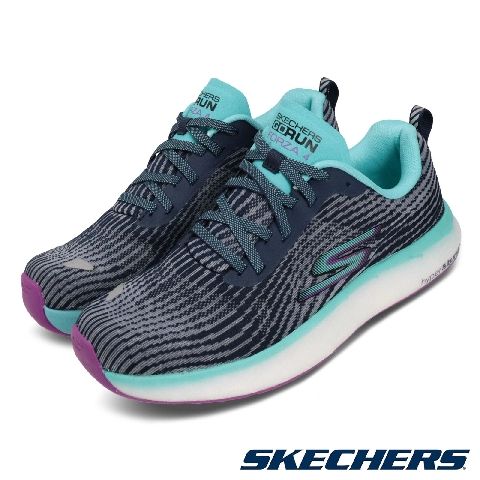 Skechers 慢跑鞋 Go Run Forza 4 運動 女鞋 輕量 避震 緩衝 路跑 橡膠大底 灰 藍 128095NVMT 128095NVMT