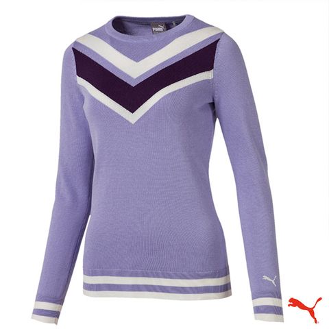 PUMA GOLF W Chevron Sweater 女高爾夫球系列長袖毛衣 577941 02