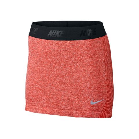 Nike 女 運動休閒短褲裙 橘紅 725781-696