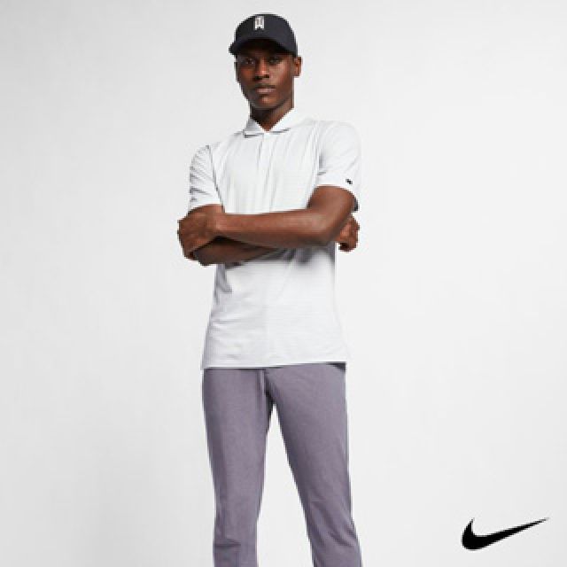 NIKE 耐吉  Dri-FIT TigerWoods  男 條紋高爾夫Polo BQ6722-043