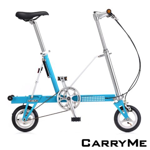 可推可拖行,通勤小精靈CarryMe SD 8吋充氣胎版 單速鋁合金折疊車-星空藍