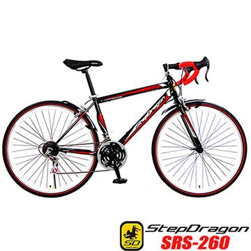 StepDragon SRS-260 A+ 高碳鋼異型管 搭配 24速 建大外胎 彎把公路車 (4配色可選)