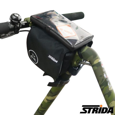 STRiDA速立達 上管馬鞍包+防水6吋手機袋-黑色