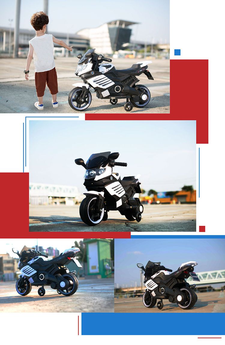 TECHONE MOTO21 兒童電動車炫酷逼真摩托車三輪車男女可坐寶寶玩具小孩 