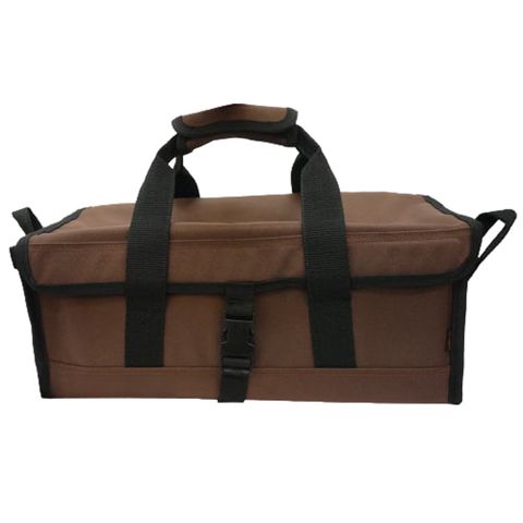 【VOSUN】台灣製 耐磨硬式底板萬用工具箱(M號)/萬用收納袋/工具袋_咖啡 014-33