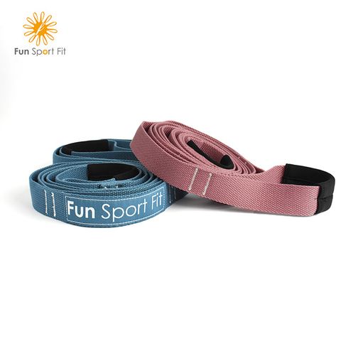 FunSport 立肌靈-環節式拉筋繩/瑜珈伸展繩/拉筋帶/助展帶/stretch strap(2入)