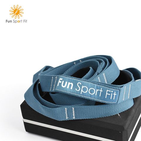 FunSport 立肌靈-環節式拉筋繩/瑜珈伸展繩/拉筋帶/助展帶/stretch strap(1入)