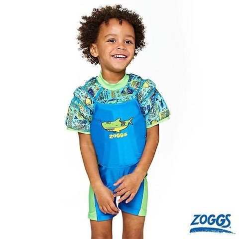 ZOGGS 【南紡購物中心】  嬰幼兒《海底世界》水翼防曬浮力連身泳衣