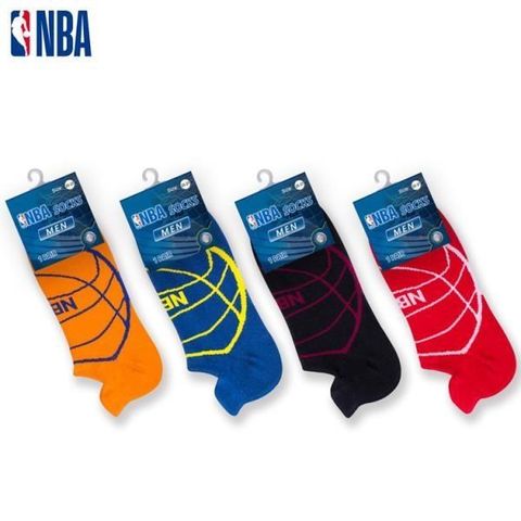 【南紡購物中心】 【NBA運動配件館】NBA襪子 平版襪 船襪 籃球緹花船襪 (6雙組)