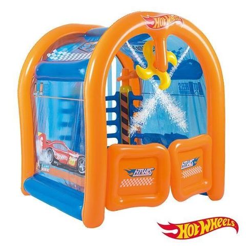 Hot Wheels 風火輪 【南紡購物中心】 Hot   Wheels洗車屋造型充氣遊戲池93406 