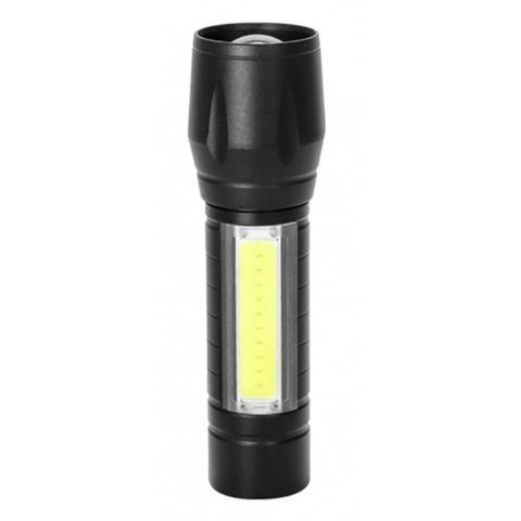 【KINYO】USB充電式鋁合金變焦LED迷你手電筒