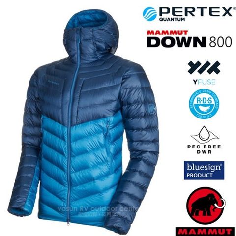 MAMMUT 長毛象 男 Broad Peak IN 輕量保暖防風防潑連帽羽絨外套.夾克/800FP鵝絨/1013-01140-50255 藍寶石